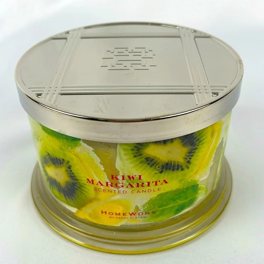 HomeWorx by Harry Slatkin Kiwi Margarita 3 Wick 18 oz. Scented Jar Candle NEW